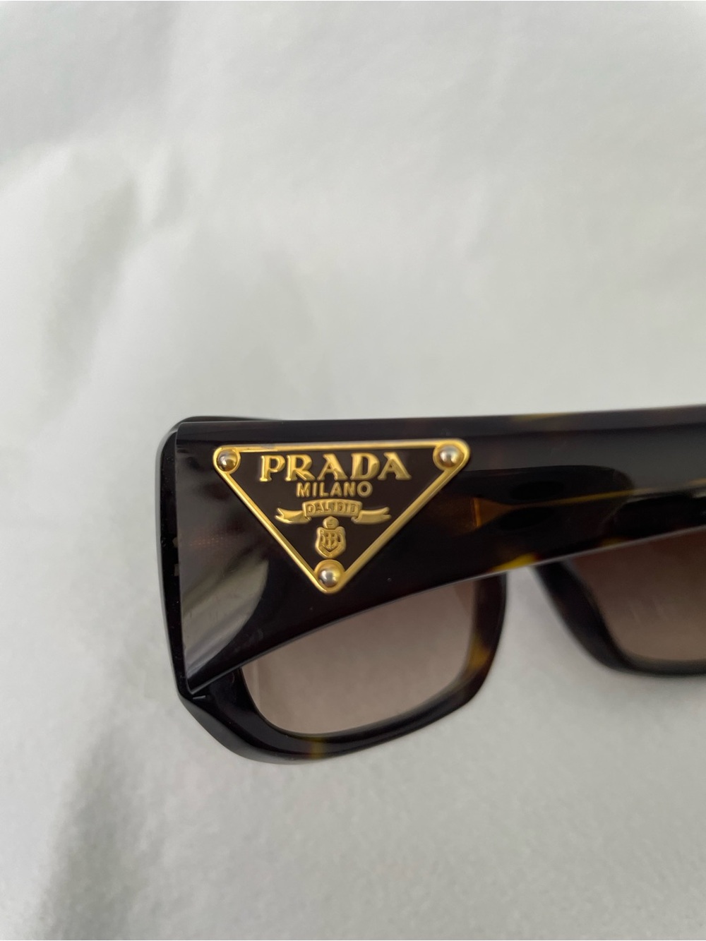Prada Brown Tortoise Shell Logo Oversized Sunglasses - Picture 6 of 14